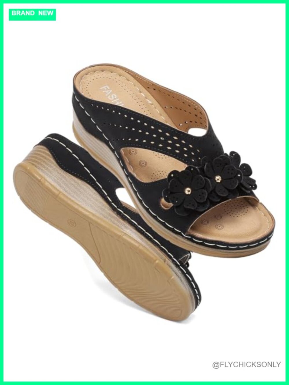 Wedge Sandals Open Toe Platform Slides with Arch Support